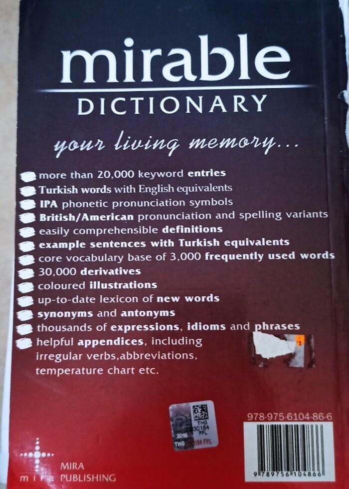 Mirable İngilizce - Türkçe Sözlük - Görsel 2