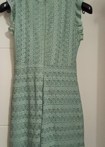 Mint Nakışlı Elbise - Görsel 4