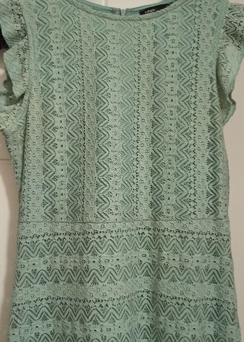 Mint Nakışlı Elbise - Görsel 2