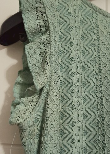 Mint Nakışlı Elbise - Görsel 3