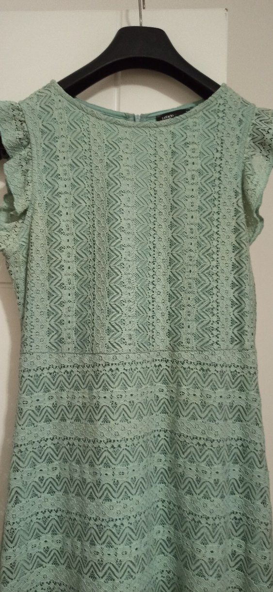 Mint Nakışlı Elbise - Görsel 2