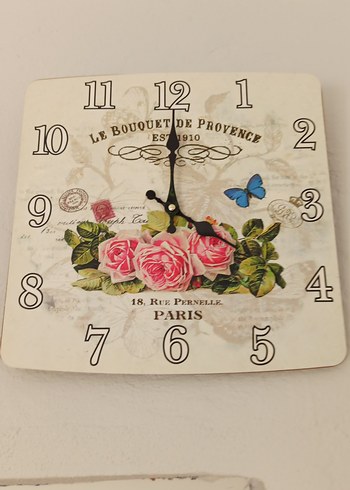 Pastel Beyaz Paris Duvar Saati - Görsel 2