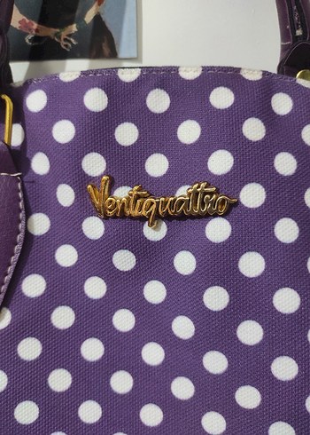 Mor Puantiyeli Kadın Omuz Çantası - Görsel 2