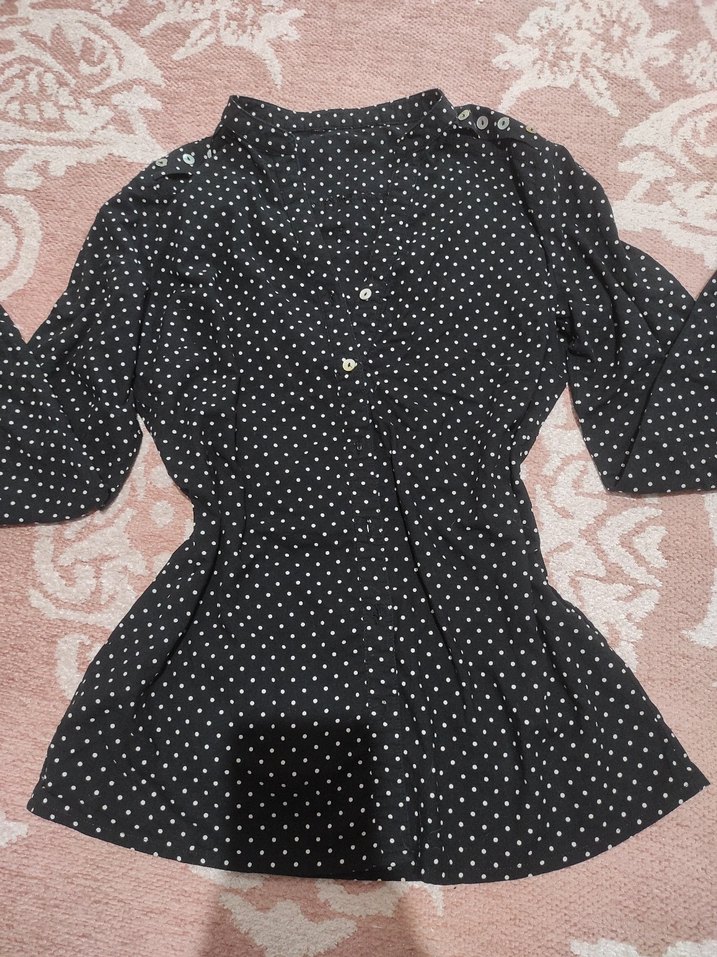 Siyah Puantiyeli gömlek - Görsel 2