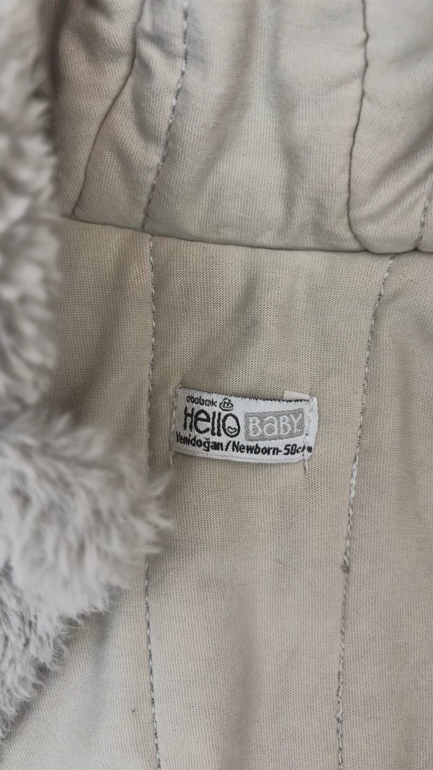 Kız Çocuk Gri Kapüşonlu Kürklü Mont - Görsel 2