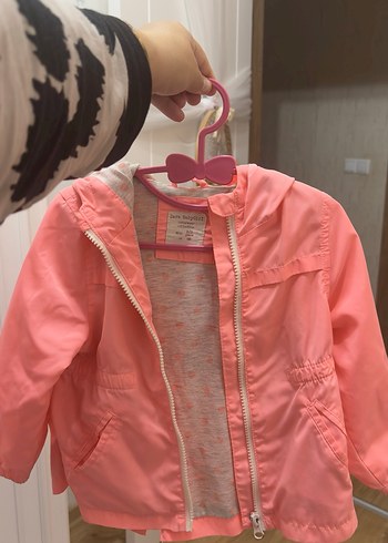 Kız Çocuk Pembe Fermuarlı Yağmurluk - Görsel 4