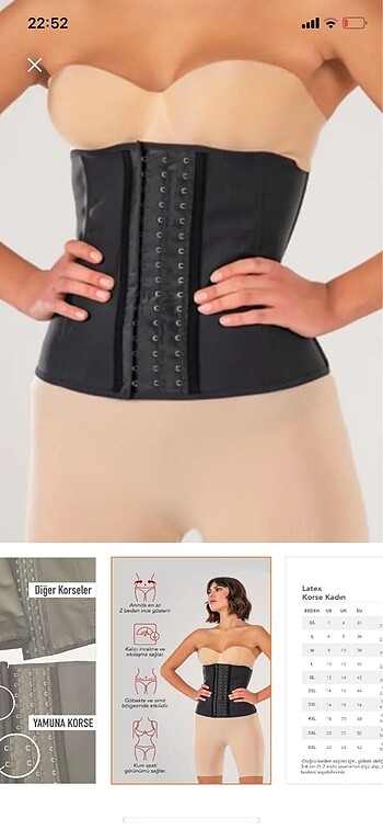 xl Beden siyah Renk Yamuna korse xL