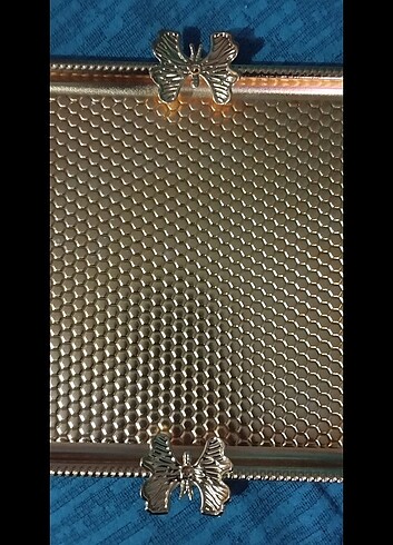 Gold metal sıfır  kahve sunumluk tepsisi - Görsel 9