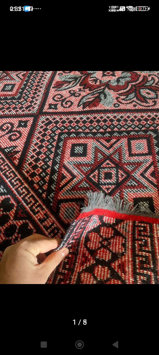 Koyu Bordo Desenli Geleneksel Halı - Görsel 4