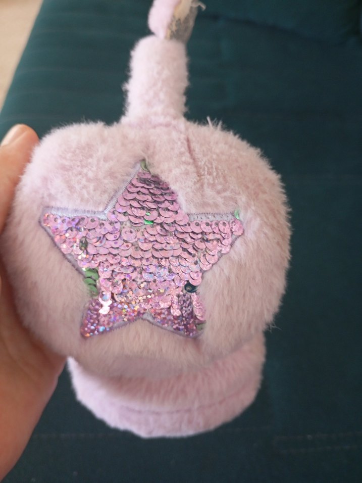 Pembe Peluş kulaklıklar Sevimli - Görsel 3