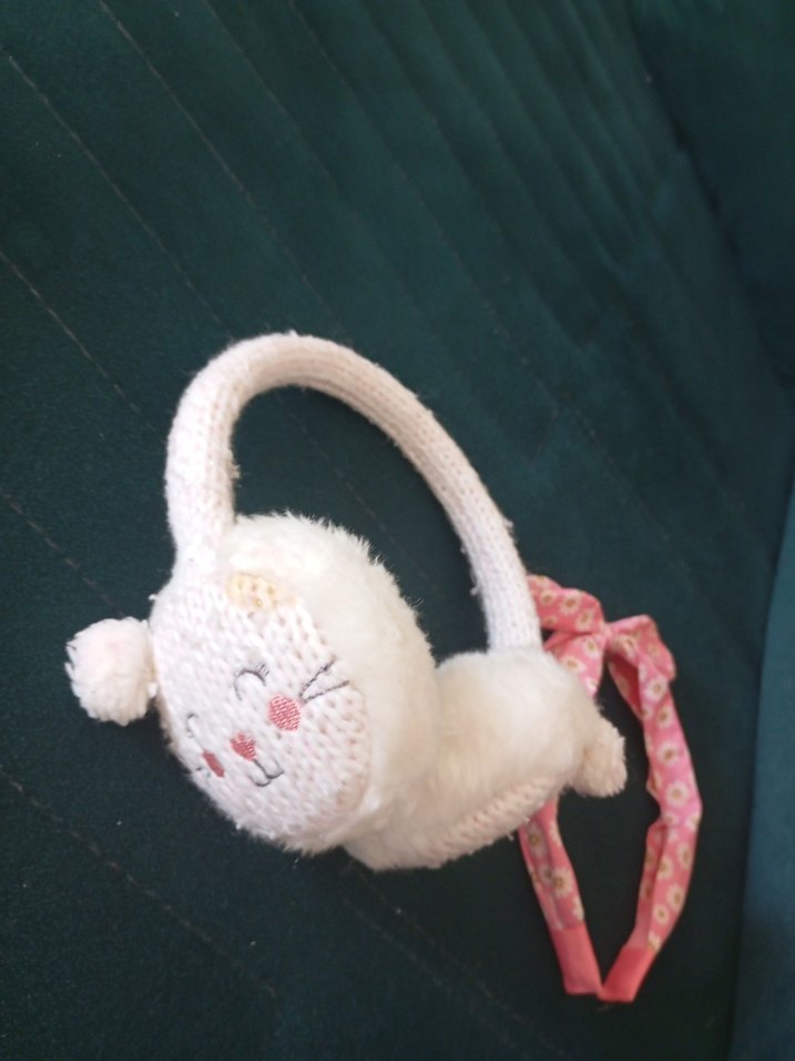 Pembe Peluş kulaklıklar Sevimli - Görsel 5