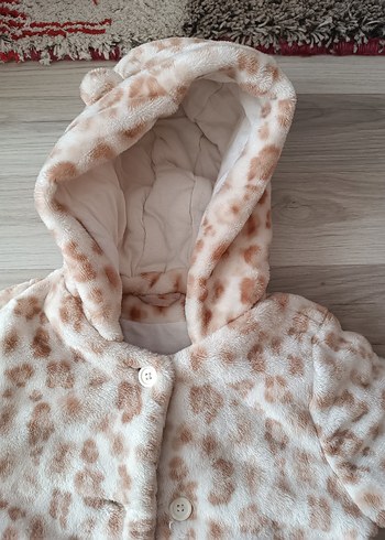 LC Waikiki Kapüşonlu Kız Çocuk Leopar Desenli Kürk