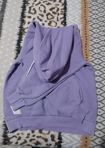 Diğer Mor Kapüşonlu Sweatshirt