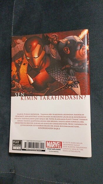  Beden Marvel civil war (iç savaş) çizgi roman