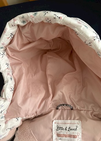 Kız Çocuk Baskılı Beyaz Kapüşonlu Yelek - Görsel 5