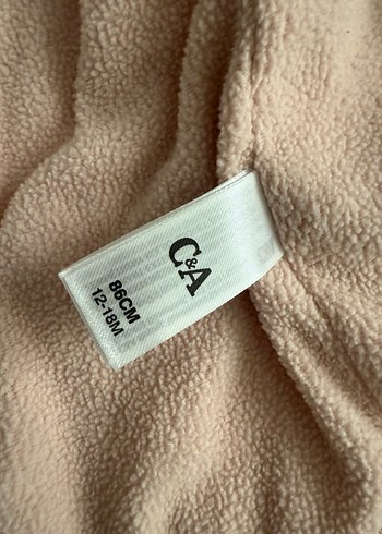 Kız Çocuk Baskılı Beyaz Kapüşonlu Yelek - Görsel 6