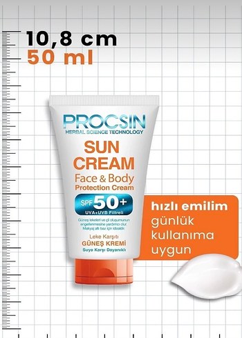 Procsin SPF 50+ Leke Karşıtı Güneş Kremi 50 ml - Görsel 5