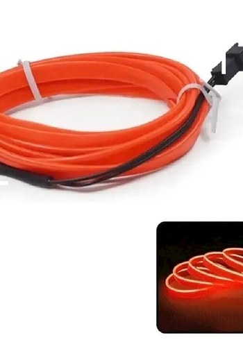 Araç içi 5M usb ile çalışan led neon şerit ışık - Görsel 4