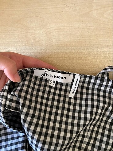 xs Beden koton crop bluz