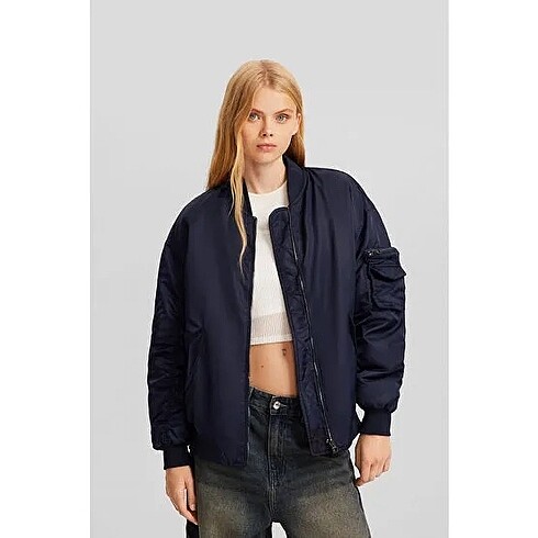 Bershka bershka lacivert bomber ceket