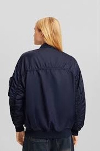 s Beden bershka lacivert bomber ceket