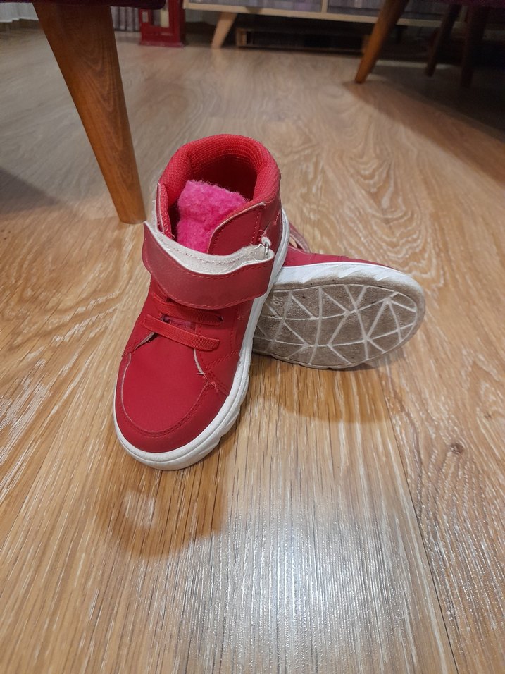 Kız Çocuk Fuşya Cırtlı Spor Ayakkabı - Görsel 4