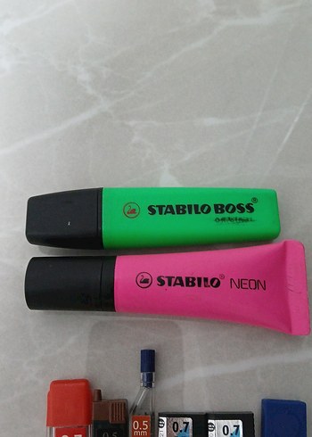 Renkli Stabilo Fosforlu Kalem ve Uç Seti. - Görsel 3