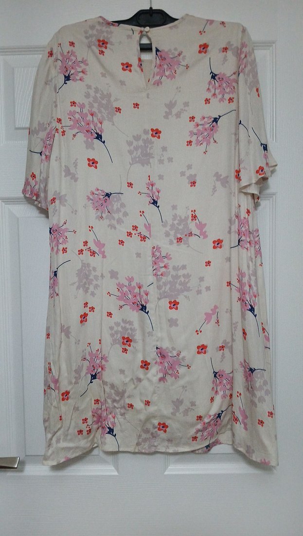 Çiçek desenli saten elbise, 42 beden - Görsel 3