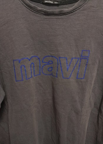 Mavi Baskılı Erkek Tişört - Görsel 2