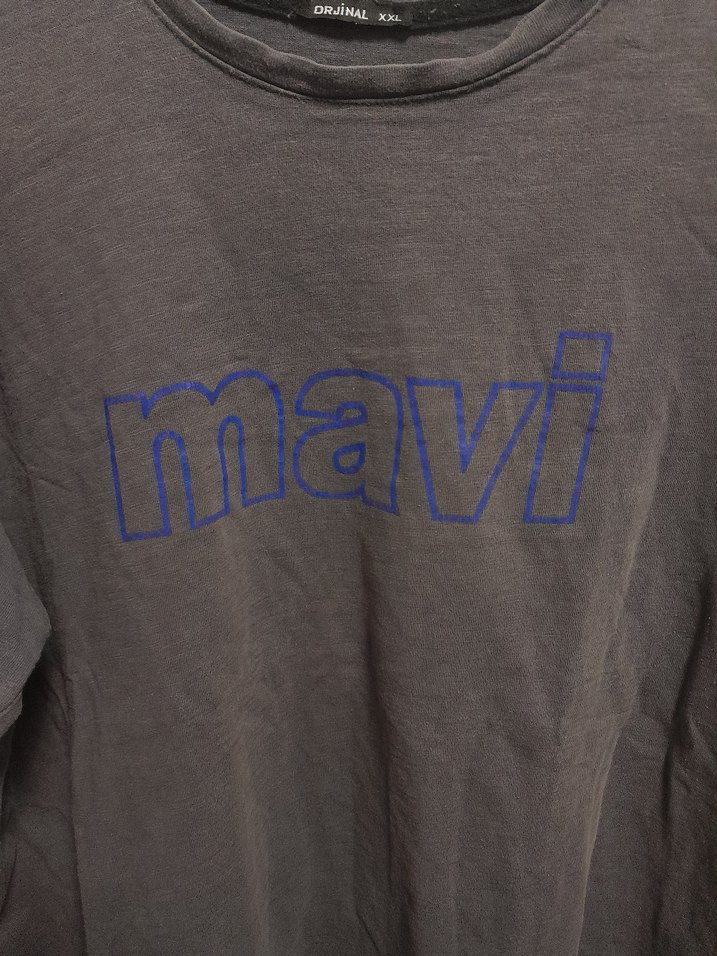 Mavi Baskılı Erkek Tişört - Görsel 2