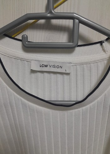 Lcw beyaz çizgili Tişört - Görsel 2