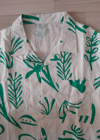 Yeşil Desenli Plaj Gömleği - Görsel 2