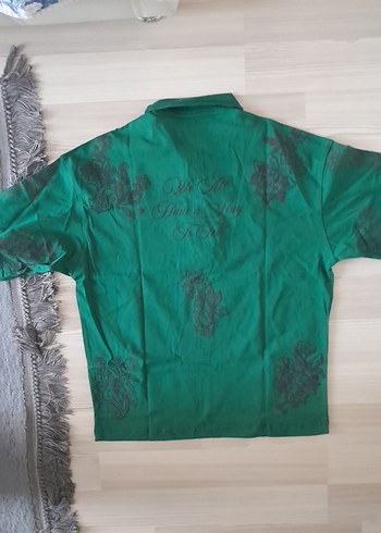 Yeşil Fermuarlı Erkek Oversize Polo Tişört - Görsel 5