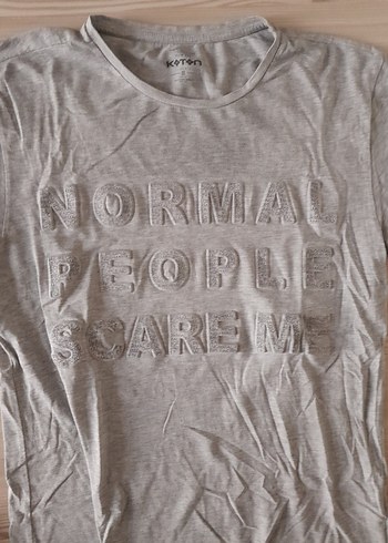 Koton Gri Tişört - Görsel 3