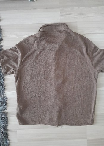 Erkek Kahverengi Kadife Gömlek - Görsel 4