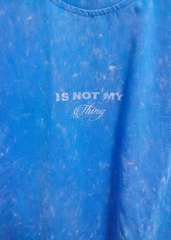 Oversize Mavi tişört - Görsel 2