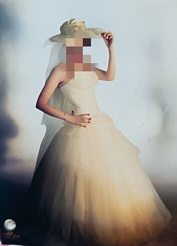 bayan gelinlik tüllü cicek - Görsel 2