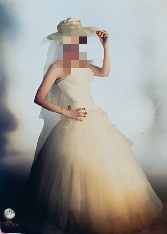 bayan gelinlik tüllü cicek - Görsel 2