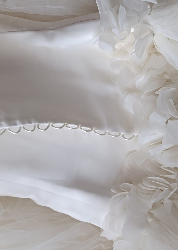 bayan gelinlik tüllü cicek - Görsel 4