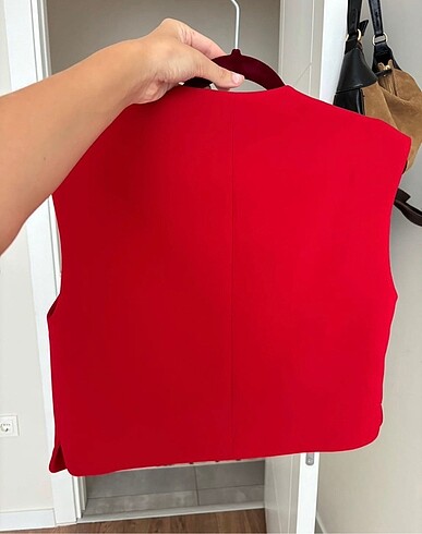 xs Beden kırmızı Renk Zara Yelek