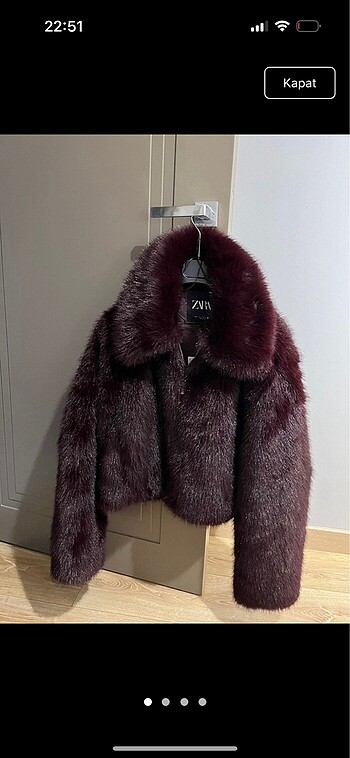 Zara Bordo kürk