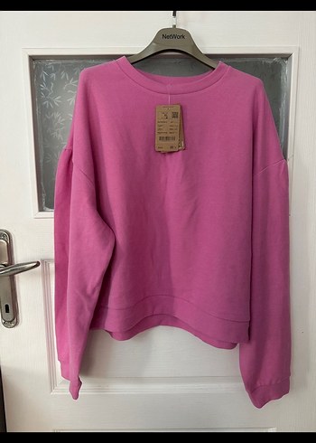 Xl beden etiketli pembe sweatshirt
