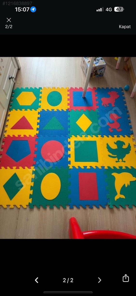 Çocuklar İçin Renkli Plastik Oyun Matı - Görsel 2
