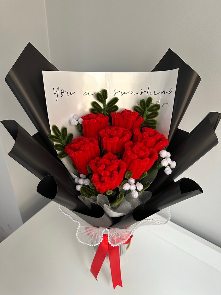 Solmayan 7 adet gül buketi - Görsel 2