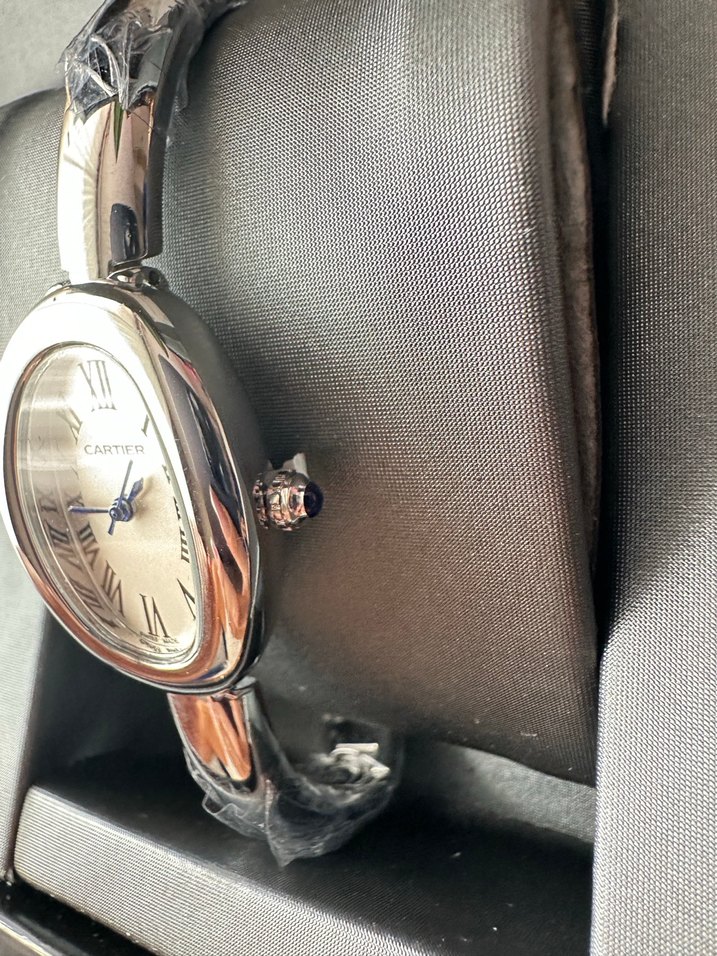 Cartier Gri Modern Klasik Kadın Kol Saati - Görsel 3