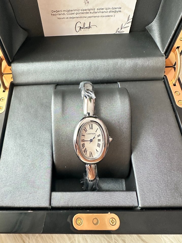 Cartier Gri Modern Klasik Kadın Kol Saati - Görsel 2