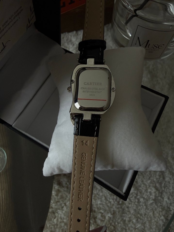 Cartier Klasik Siyah Kayışlı Kadın Saat - Görsel 5