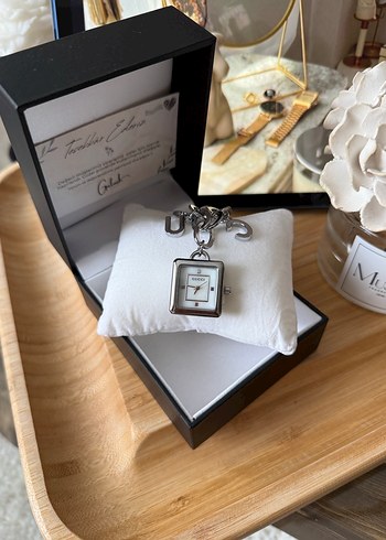 Zincir Detaylı GUCCİ Beyaz Kadın Kol Saati - Görsel 3