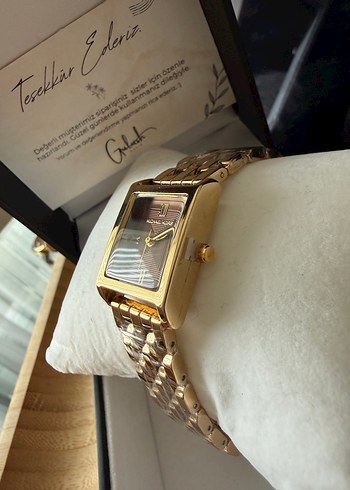 Parlak Altın MICHAEL KORS Zincir Detaylı Kadın Kol Saati - Görsel 4