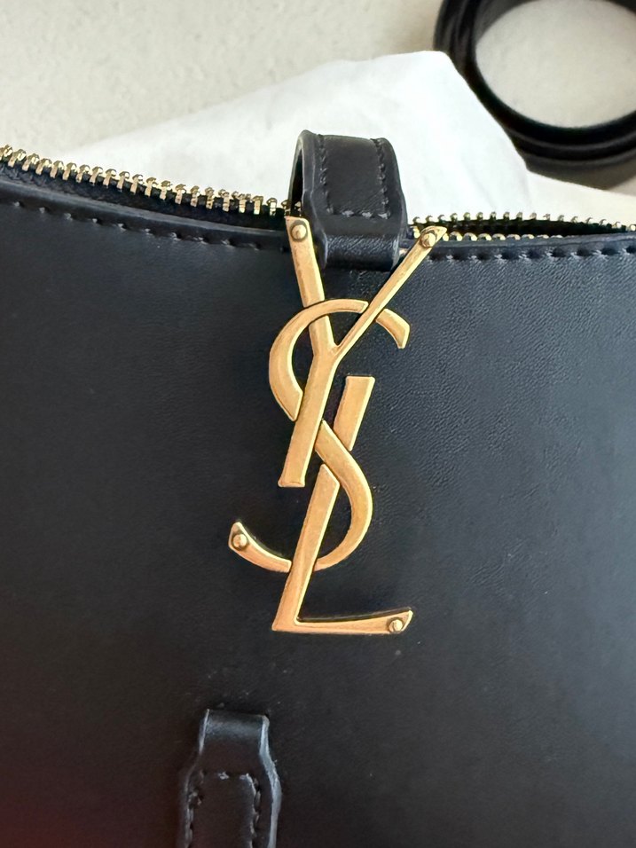 YSL Siyah Deri Kadın Çanta Kemer - Görsel 3